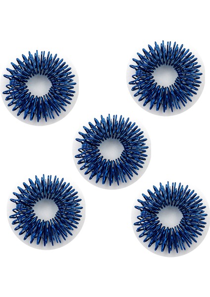 5 Koyu Mavi Tarzı Yetişkin Çocuklar Için Parmak Masajı Fidget Yay Halkaları Oyuncakları- Basınç Giderici (Yurt Dışından)