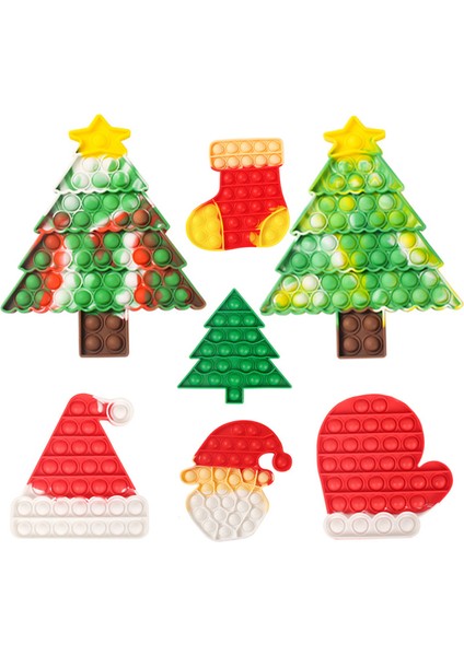 No.2 Tarzı Simpl Dimmer Noel Ağacı Ayakkabı Fidget Oyuncakları Itme Kabarcık Anti Oyuncak Kawaldren Duyusal Eğitim Noel Hediyeleri (Yurt Dışından)