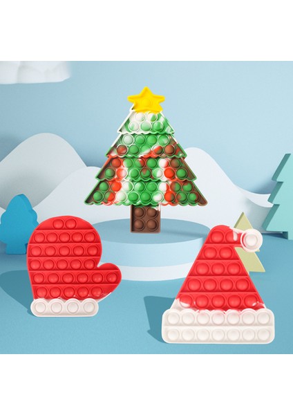 No.2 Tarzı Simpl Dimmer Noel Ağacı Ayakkabı Fidget Oyuncakları Itme Kabarcık Anti Oyuncak Kawaldren Duyusal Eğitim Noel Hediyeleri (Yurt Dışından)