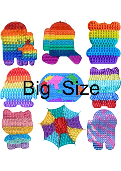 Kahverengi Tarzı Hayvan Dev Popits Büyük Boyut 40CM Çarkı Oyunu Figet Oyuncak Büyük Basit Ayarlanabilir Çocuk Hediyesi 30CM-50CM Xl Xxl Xxxl (Yurt Dışından)