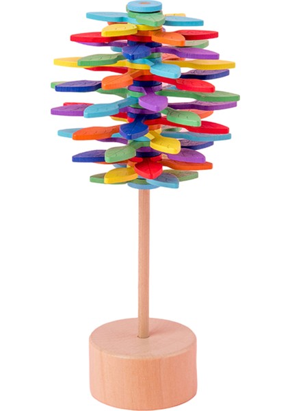 Bir Stil Ahşap Spiral Lolipop Oyuncak Sihirli Değnek Durma Oyuncakları Sanat Dekorasyon Çocuk Hediyesi (Yurt Dışından)