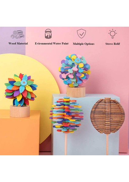 Bir Stil Ahşap Spiral Lolipop Oyuncak Sihirli Değnek Durma Oyuncakları Sanat Dekorasyon Çocuk Hediyesi (Yurt Dışından) indirimleri