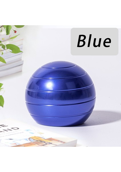 Mavi Stil Metal Jiro Anti- Döner Parmak Oyuncak Inertial Parmak Ucu Ciro Skatoloji Alüminyum Alaşımlı Yuvarlak Kinetic Metal Top Dekompressiyon Oyuncak (Yurt Dışından)