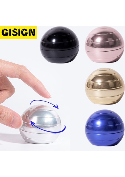 Mavi Stil Metal Jiro Anti- Döner Parmak Oyuncak Inertial Parmak Ucu Ciro Skatoloji Alüminyum Alaşımlı Yuvarlak Kinetic Metal Top Dekompressiyon Oyuncak (Yurt Dışından)