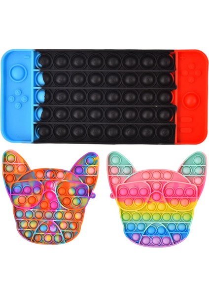 Kırmızı Stil Renkli Oyun Kolu Silikon Itme Kabarcık Oyuncak Yetişkinler ve 18 Çocuklar Için Halloween Doğum Günü Hediyeleri Için Anahtarlık Köpek Patlatma Fidget Oyuncakları (Yurt Dışından)