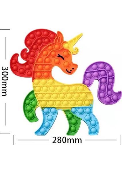 B-02 Stili 40CM Büyük Boy Pop Gökkuşağı Kelebek Üst Itme Fidget Oyuncakları Oyuncaklar Çocuklar Basit Dimple Oyun Ahdh (Yurt Dışından)