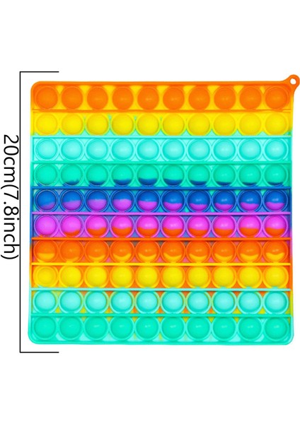 Kiraz Tarzı 20*20 cm Dev Pop Büyük Boy Anti Itme Pop Balon Fidget Oyuncaklar Parlak Büyük Basit Yatıştırıcı Figet Oyuncak Çocuklar Kravat Boyama Oyunu (Yurt Dışından)