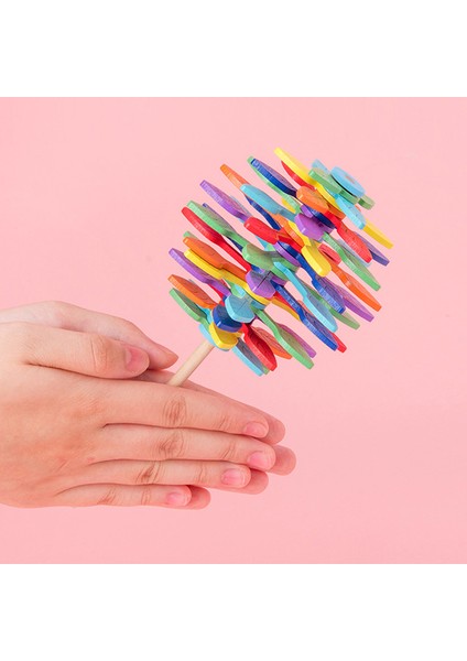 Macaron Tarzı Ahşap Fidget Spiralli Lolipop Oyuncak Fibonacci Dizisi Yetişkinler Çocuklar Için Kaygı ve Giderme Alışveriş (Yurt Dışından)