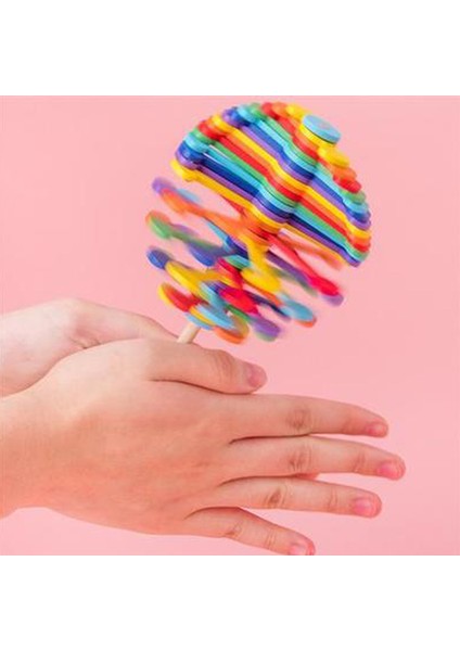 Macaron Tarzı Ahşap Fidget Spiralli Lolipop Oyuncak Fibonacci Dizisi Yetişkinler Çocuklar Için Kaygı ve Giderme Alışveriş (Yurt Dışından)