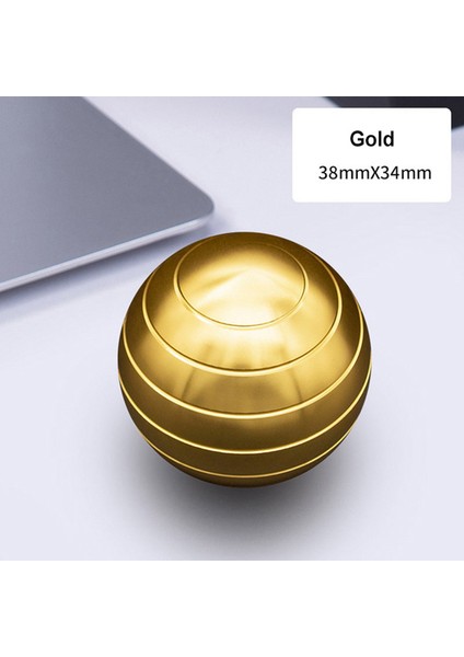 1 Adet Altın Tarzı Anti Parmak Oyuncağı Masaüstü Metal Fidget Hipnoz Döner Giro Oyuncak Kinetik Yuvarlak Tops (Yurt Dışından)