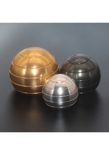 1 Adet Altın Tarzı Anti Parmak Oyuncağı Masaüstü Metal Fidget Hipnoz Döner Giro Oyuncak Kinetik Yuvarlak Tops (Yurt Dışından)
