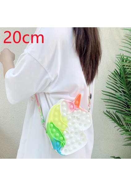 LK-283-7-U Stili Yeni Gelen Silikon Kalem Kutusu Pop It Bozuk Para Cüzdanı Kawaii Basit Cırcır Kırtasiye Çantası Duyusal Bozuk Para Cüzdanı Pop It Dikkat Oyuncağı (Yurt Dışından)
