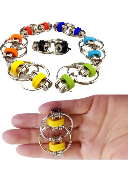 LSS00128C Stili El ve Parmak Egzersizi Edc Fidget Oyuncak Adhd Anahtarlık Parmak Ucu Çarkıfelek Oyuncak (Yurt Dışından)