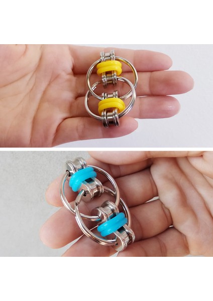 LSS00128C Stili El ve Parmak Egzersizi Edc Fidget Oyuncak Adhd Anahtarlık Parmak Ucu Çarkıfelek Oyuncak (Yurt Dışından)