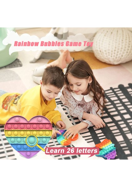 NO.A019 Stili Pop Anti Oyuncakları Gökkuşağı Itme Kabarcık Fidget Oyuncak Sıkıştırılabilir Basit Dimple Anti Oyuncaklar Çocuklar Yetişkin Çocuklar Için (Yurt Dışından) indirimleri