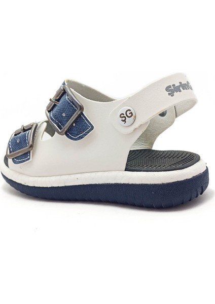 Şirin Genç Ortopedik Taban Mavi Renk Bantlı Tokalı Erkek Çocuk Sandalet fırsatları