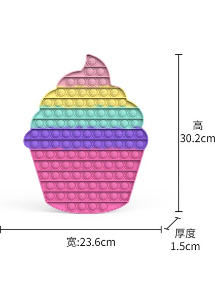A05 Stili 40CM Büyük Boy Pop Gökkuşağı Kelebek Üst Itme Fidget Oyuncakları Oyuncaklar Çocuklar Basit Dimple Oyun Ahdh (Yurt Dışından)