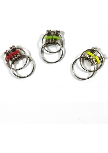 Sarı Stil Parmakla Kullanılan Fidget Oyuncağı Anahtarlık ile Metal Matkap Rulmanlı Üç Farklı Dönen El Oyuncağı - ve Için Özellikli (Yurt Dışından) indirimleri