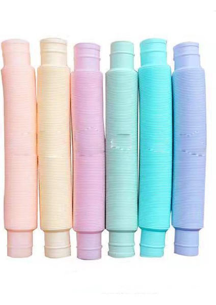 2.9cm Rastgele 1pc Stili Macaron Renk Duyusal Oyuncak Çocuk Çocuklar Toplama Oyuncak Gerdirme Boruları Boruları Ebeveyn-Çocuk Eğitici Oyuncaklar (Yurt Dışından)