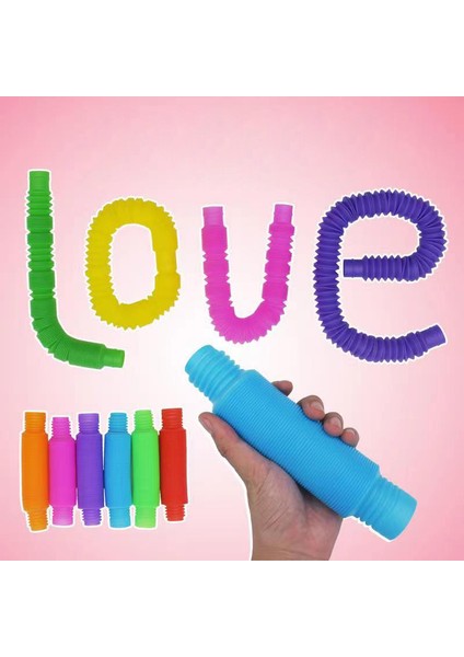 1 Adet Rastgele 2.9cm Tarzı Anti- Esnek Tüpler Makaronlar Luminöz Dalgalı Hava Yolu Oyuncakları Floresan Renk Çocuklar Boru Oyuncaklar Çocuklar Oyuncaklar (Yurt Dışından)