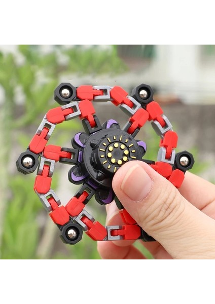 Sarı Stil Çocuklar Için Kendin Yap Deforme Edilebilir Parmak Üstü Dönme Oyuncak Dönüştürülebilir Yaratıcı Zincir Mekanik Ciro Robot Oyuncak (Yurt Dışından)