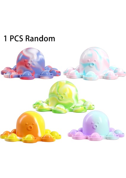 1 Adet Rastgele Stil Yeni Popits 3D Topu Anti Küp Gökkuşağı Topu Kawaii Oyun Oyunu Hava Oyuncakları Pioneer Yuvarlak Top Çocuk Için (Yurt Dışından)
