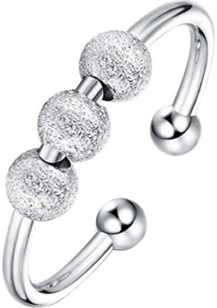 E 1 Stili Yetişkinler Için Fidget Boncuk Barış Yüzükleri Takı Anti Oyuncak (Yurt Dışından)