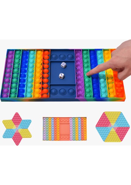 NO.B003 Stili Yeni Trend Renkli Push Bubble Pop Fidget Topu Oyuncağı Çocuklar ve Yetişkinler Için - Türkçe (Yurt Dışından)