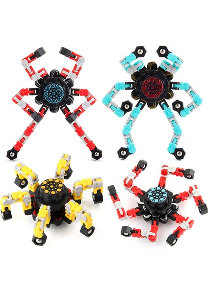 Mavi Stil Yeni Deforme Parmak Oyuncağı Zincir Kendin Yap Parmak Oyuncağı Odaklanma Mekanik Zincirli Robot Oyuncak Yeni Dişli (Yurt Dışından)
