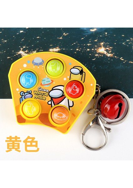 YJ630-HUANGSE Stili Parmak Oyuncağı Pop It Anime Kawaii Noel Ağacı Kolye Parmak Balon Patlatma Silikon Halloween Anahtarlık Düğüm Oyuncak (Yurt Dışından)