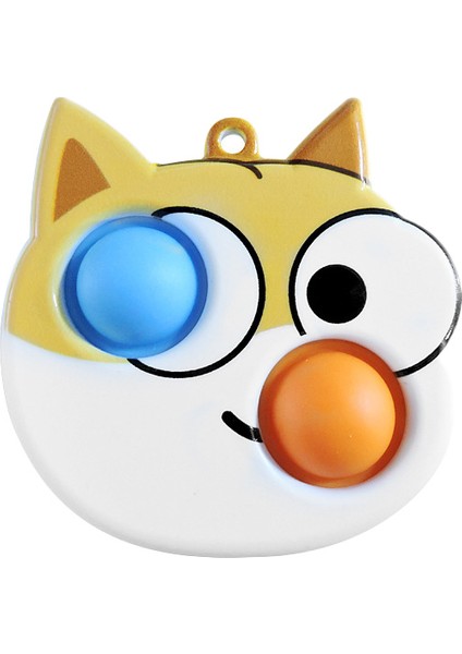 YJ630-HUANGSE Stili Parmak Oyuncağı Pop It Anime Kawaii Noel Ağacı Kolye Parmak Balon Patlatma Silikon Halloween Anahtarlık Düğüm Oyuncak (Yurt Dışından)