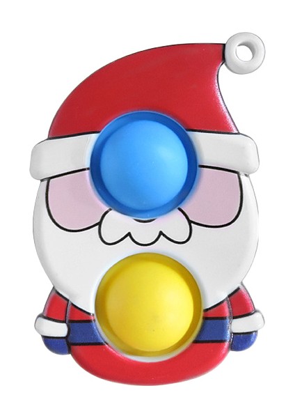 YJ630-HUANGSE Stili Parmak Oyuncağı Pop It Anime Kawaii Noel Ağacı Kolye Parmak Balon Patlatma Silikon Halloween Anahtarlık Düğüm Oyuncak (Yurt Dışından)