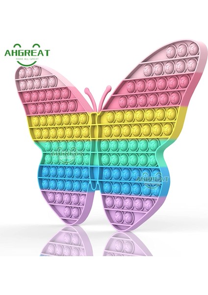 A02 Stili 40CM Büyük Boy Pop Gökkuşağı Kelebek Üst Itme Fidget Oyuncakları Oyuncaklar Çocuklar Basit Dimple Oyun Ahdh (Yurt Dışından) fiyatları