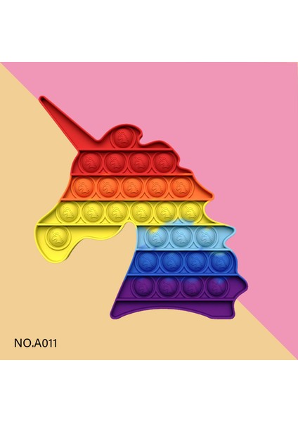 NO.A011 Stili Yetişkin Çocuklar Için Itme Kabarcıklı Patlama Fidget Oyuncakları Gökkuşağı - Oyuncaklar Silikon Fidget Sıkma Oyuncaklar Çocuklar Hediye Oyunu (Yurt Dışından)