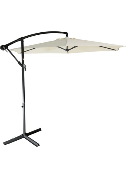 Yandan Dıreklı Şemsiye Krem 300 cm
