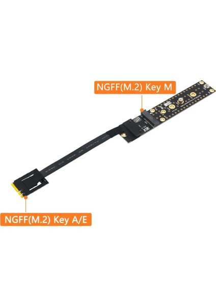 Karta Ekle Ngff M.2 Anahtar Ae Erkek - Anahtar M Dişi Kart Adaptörü Kablolu M2 Key Ae - Nvme 2230 2242 2260 2280 (Yurt Dışından)