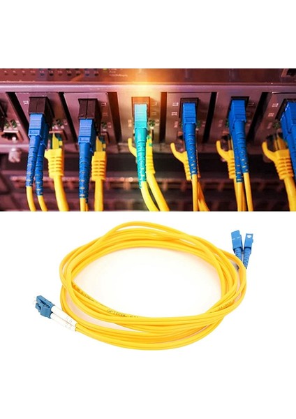 Fiber Optik Kablo Atlama Kablosu Lc/upc'den Sc/upc'ye Tek Modlu Çift Çekirdekli Fiber Optik Iletişim Odası Kablolaması 10M (Yurt Dışından) fırsatları