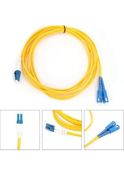 Fiber Optik Kablo Atlama Kablosu Lc/upc'den Sc/upc'ye Tek Modlu Çift Çekirdekli Fiber Optik Iletişim Odası Kablolaması 10M (Yurt Dışından) indirimleri