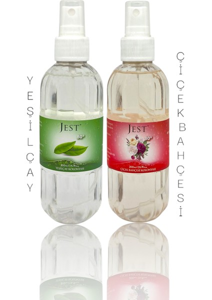 2'li Set Kolonya 200ML (Yeşilçay-Çiçek Bahçesi)