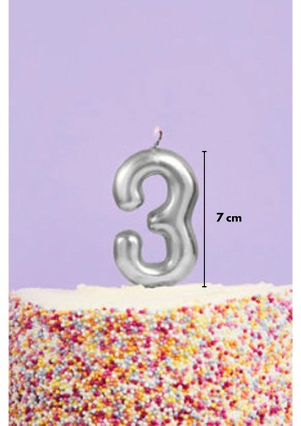 Gümüş 3 Rakamı Mum fiyatları