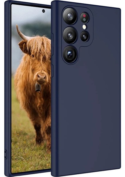 Samsung Galaxy S23 Ultra Kılıf Kamera Çıkıntılı Içi Kadife Lansman Yumuşak Dokulu Silikon Kılıf