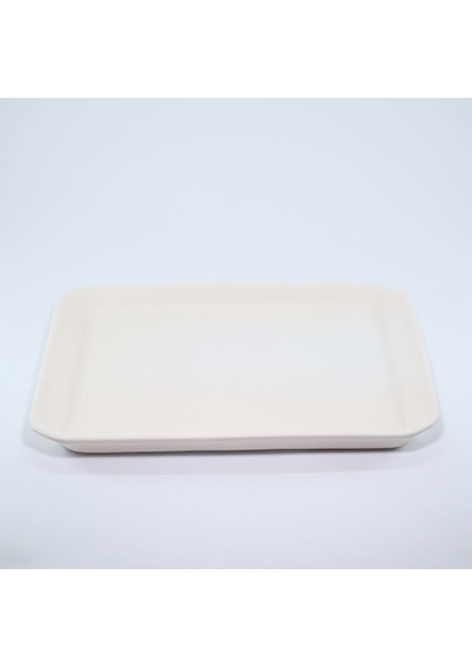 (Ham Ürün) 19,*29,5 cm Tepsi Seramik Bisküvi (Ham Ürün )