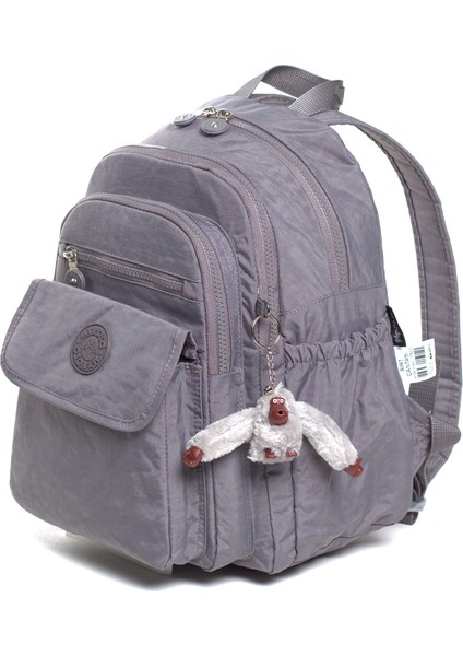 Kadın Günlük Sırt Çantası Su Geçirmez Krınkıl Kumaş, Küçük Boy, Çok Cepli MYP8675 Koyu Gri