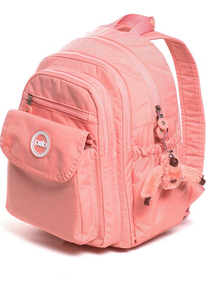 Kadın Günlük Sırt Çantası Su Geçirmez Krınkıl Kumaş, Küçük Boy, Çok Cepli MYP8675 Somon