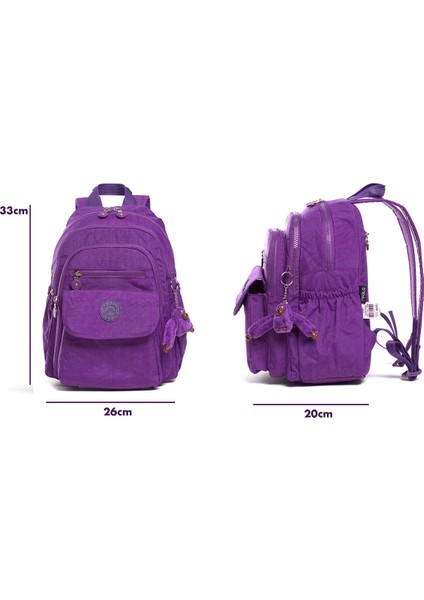 Kadın Günlük Sırt Çantası Su Geçirmez Krınkıl Kumaş, Küçük Boy, Çok Cepli MYP8675 Somon indirimleri