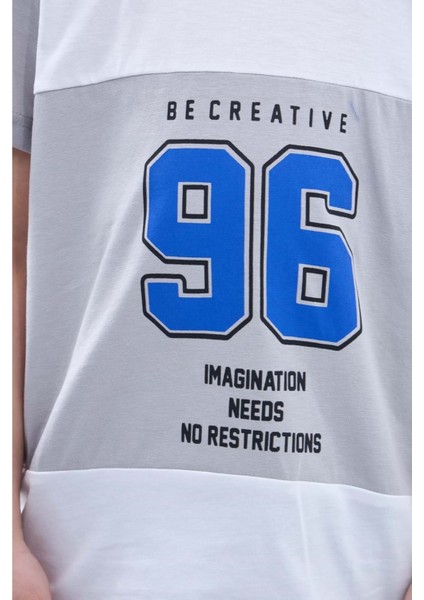 Penye Süprem Baskılı Yazlık Şortlu Takım M00734 Gri fiyatları