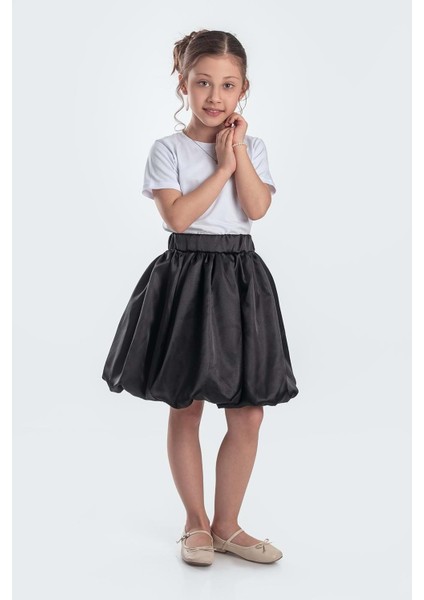 Saten Balon Kız Çocuk Etek M00729 Siyah modelleri