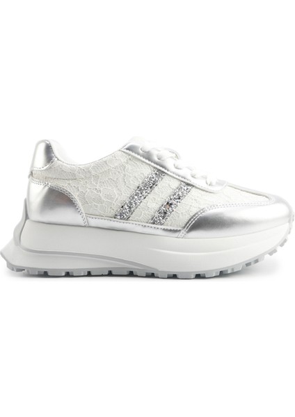 25S-010 5fx Gümüş Kadın Sneaker