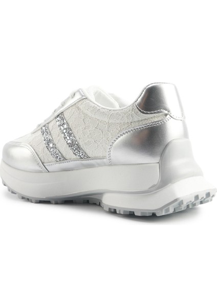 25S-010 5fx Gümüş Kadın Sneaker