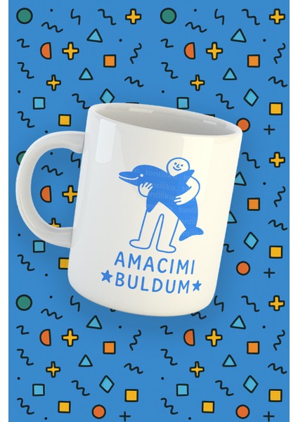Blupiki Koleksiyonu Amacımı Buldum Mizahi Kupa